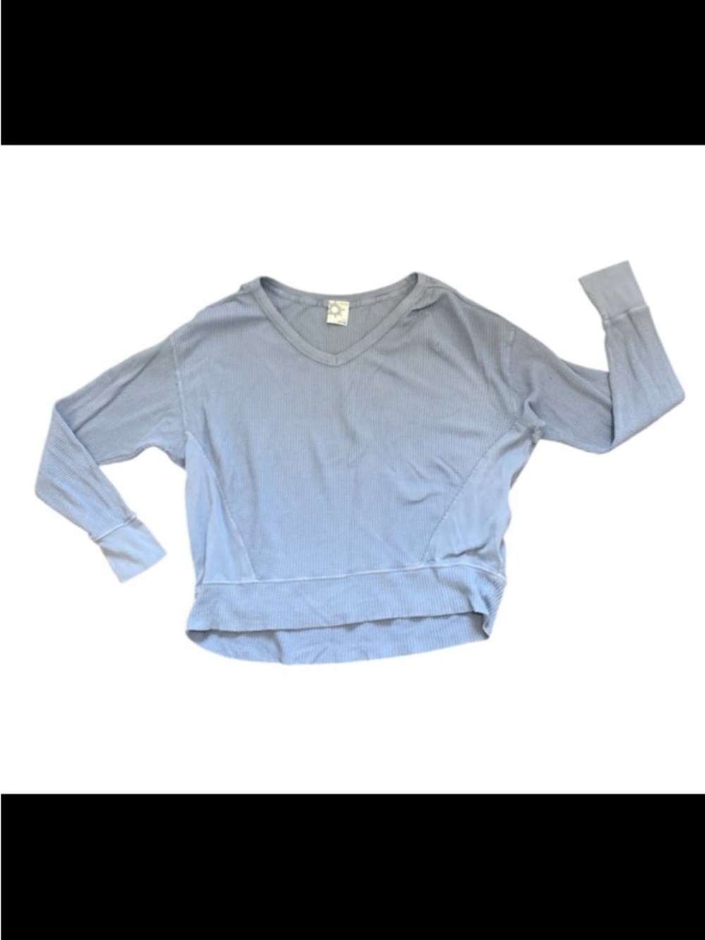 OFFLINE by Aerie Wow! Waffle V-Neck Mixed Media Long Sleeve Top - Small